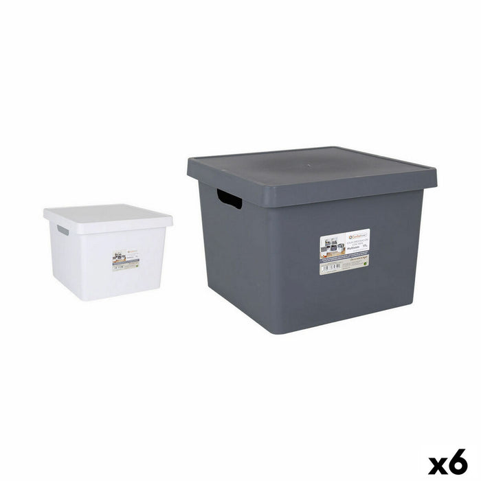 Confortime 17 L Square Storage Box with Lid (6 Units)