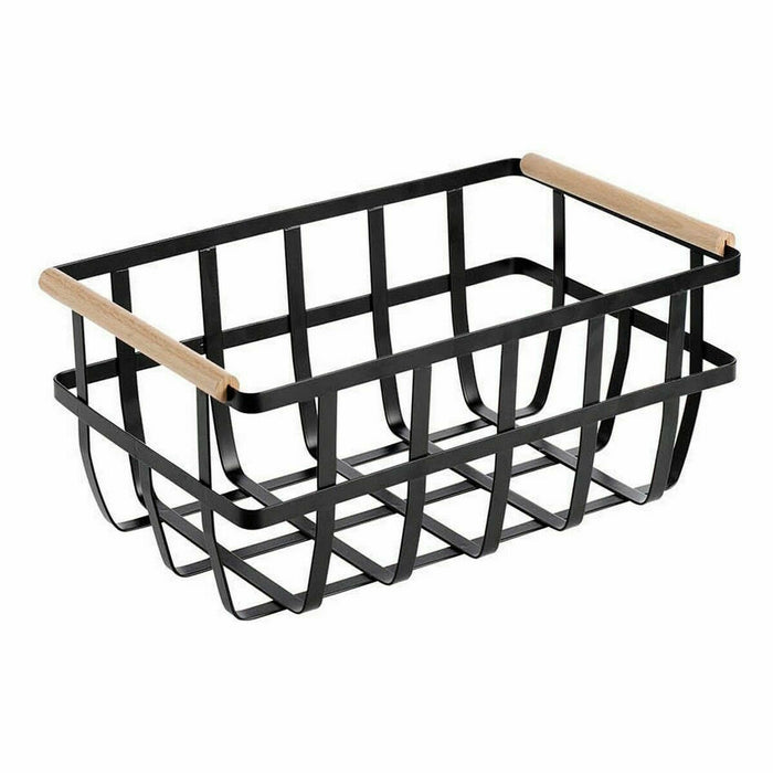 Confortime Multipurpose Basket Black 36 x 22 x 15.5 cm (6 Units)