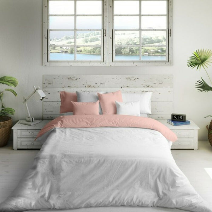 Naturals Duvet Cover White Pink
