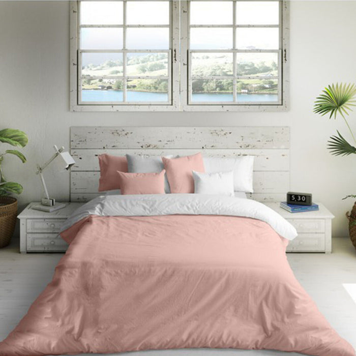 Naturals Duvet Cover White Pink