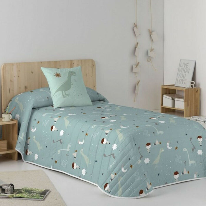 Colcha Reversible Haciendo el Indio Jurassic Green