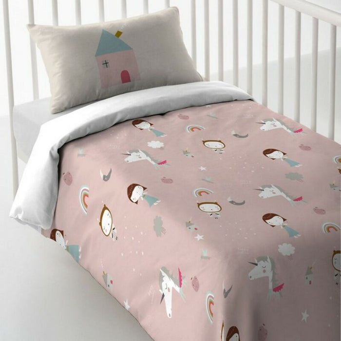 Haciendo el Indio Unicorn White Crib Duvet Cover