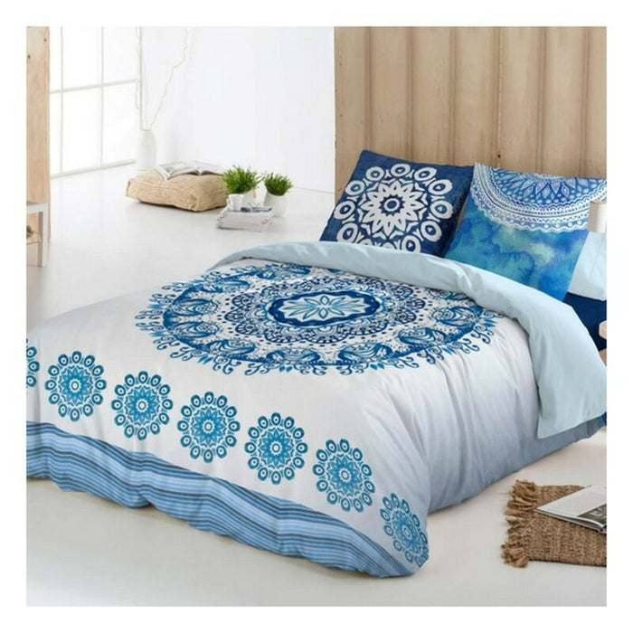 Greek Indigo Stitching Duvet Cover