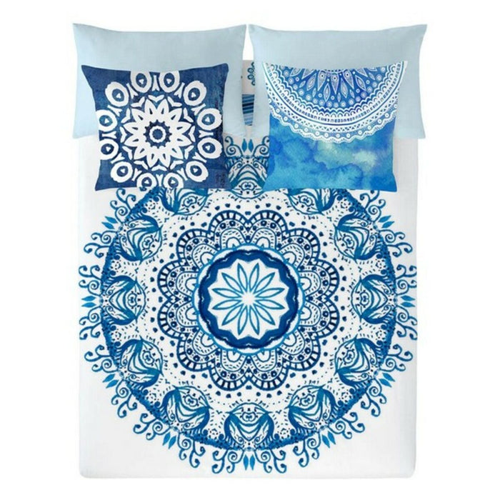 Greek Indigo Stitching Duvet Cover