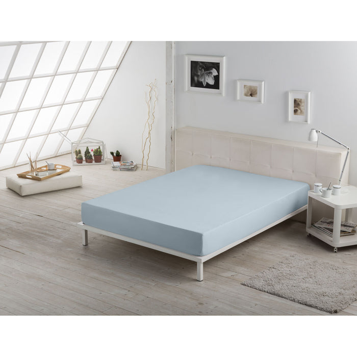Alexandra House Living Fitted Sheet Light Blue 150 x 190/200 cm