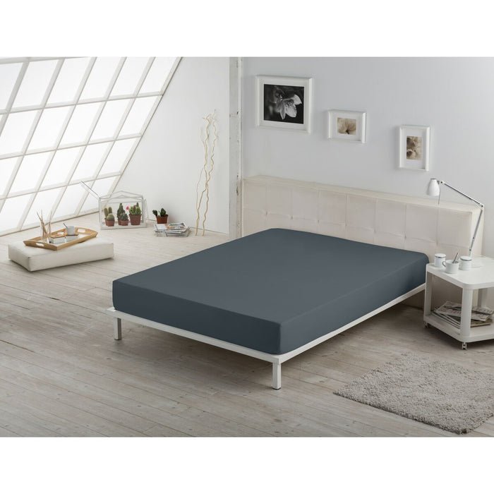 Sábana Bajera Ajustable Alexandra House Living Gris 160 x 190/200 cm