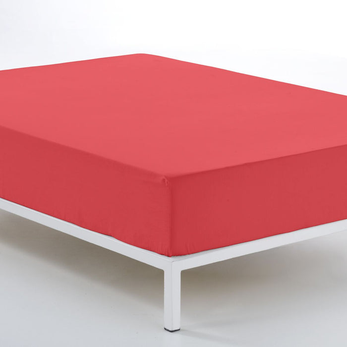 Sábana Bajera Ajustable Alexandra House Living Rojo 200 x 200 cm