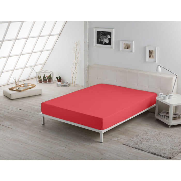 Alexandra House Living Fitted Sheet Red 90 x 190/200 cm