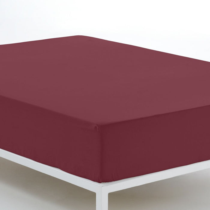 Alexandra House Living Maroon Fitted Sheet 160 x 200 cm
