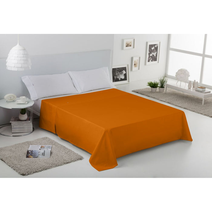 Alexandra House Living Ochre Top Sheet 260 x 270 cm