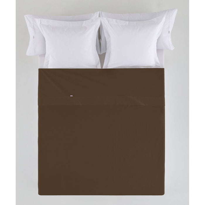 Alexandra House Living Chocolate Brown Top Sheet 190 x 280 cm
