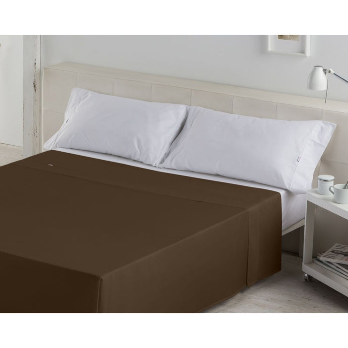 Alexandra House Living Chocolate Brown Top Sheet 220 x 280 cm
