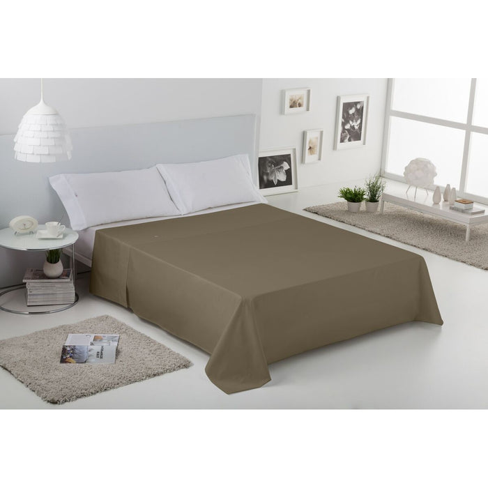 Alexandra House Living Light Brown Top Sheet 190 x 280 cm