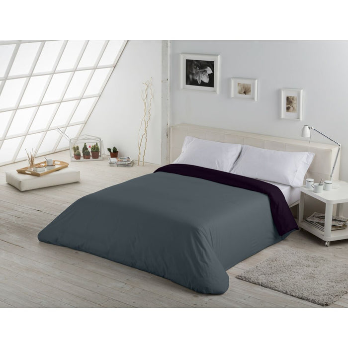 Funda Nórdica Alexandra House Living Gris 220 x 220 cm