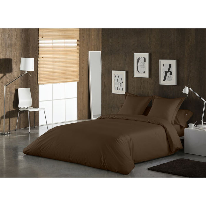 Funda Nórdica Alexandra House Living Marrón Chocolate 260 x 240 cm
