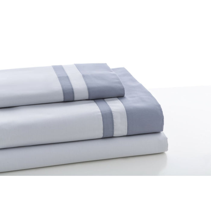 Alexandra House Living Marbella Pearl Grey 3-Piece Sheet Set for 90 cm Bed