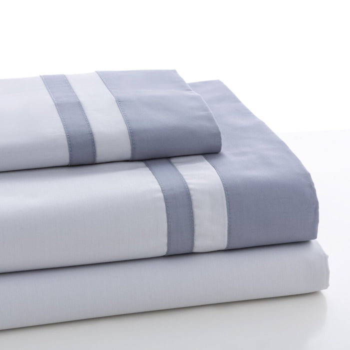 Alexandra House Living Marbella Pearl Grey 3-Piece Sheet Set for 90 cm Bed