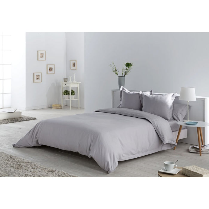 Alexandra House Living Pearl Grey Duvet Cover Set, 4 Pieces, 105 cm Bed