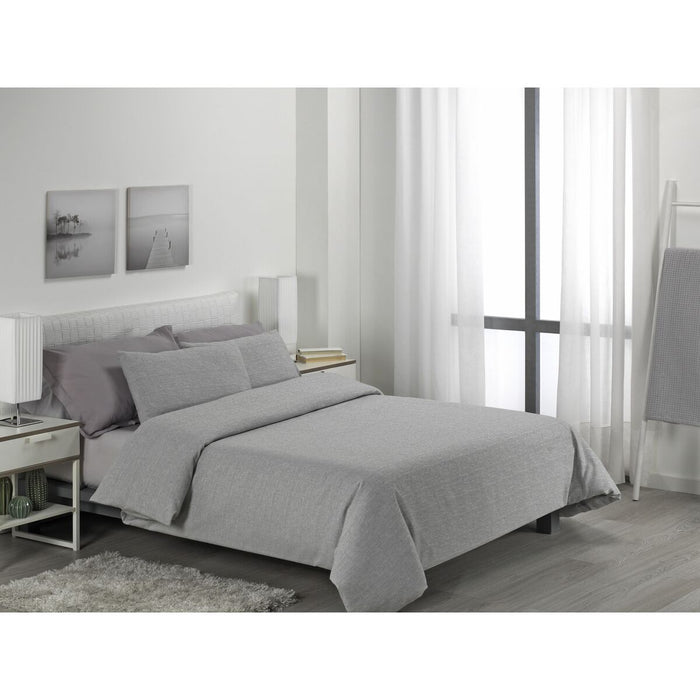 Alexandra House Living Lyon Pearl Grey Duvet Cover Set 105 cm Bed 4 Pieces