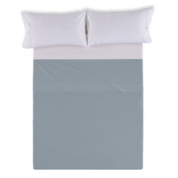 Alexandra House Living Steel Grey Flat Sheet 260 x 275 cm