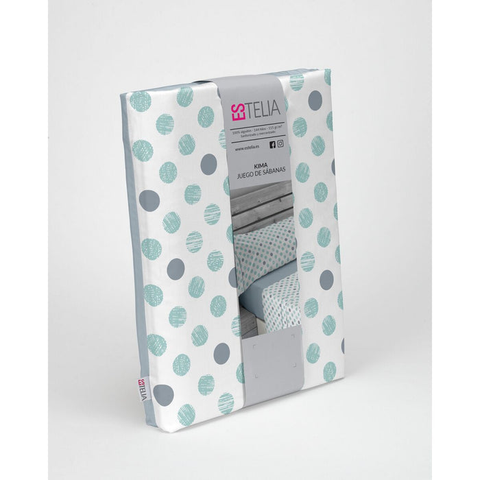 Juego de Sábanas Alexandra House Living Estelia Verde suave Cama de 160 4 Piezas