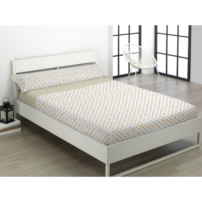 Juego de Sábanas Alexandra House Living Estelia Beige Cama de 135/140 3 Piezas