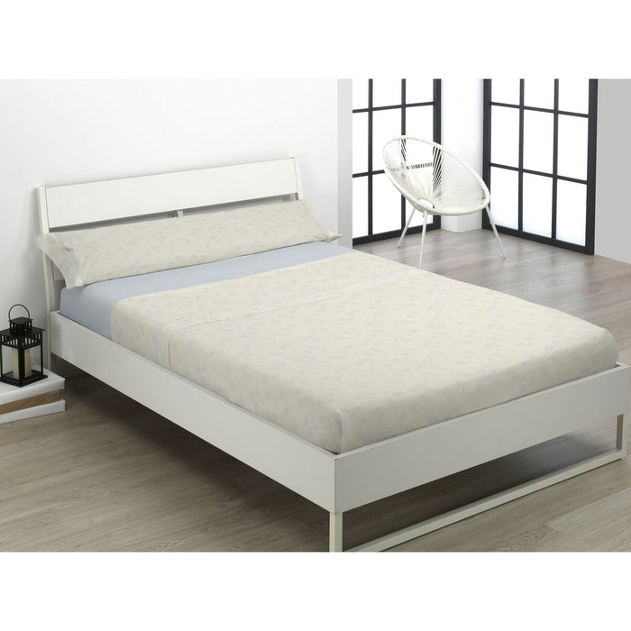 Juego de Sábanas Alexandra House Living Estelia Blanco Cálido Cama de 105 3 Piezas