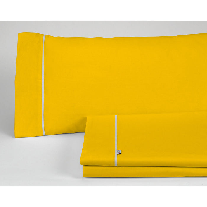 Juego de Sábanas Alexandra House Living Mostaza Cama de 180 4 Piezas