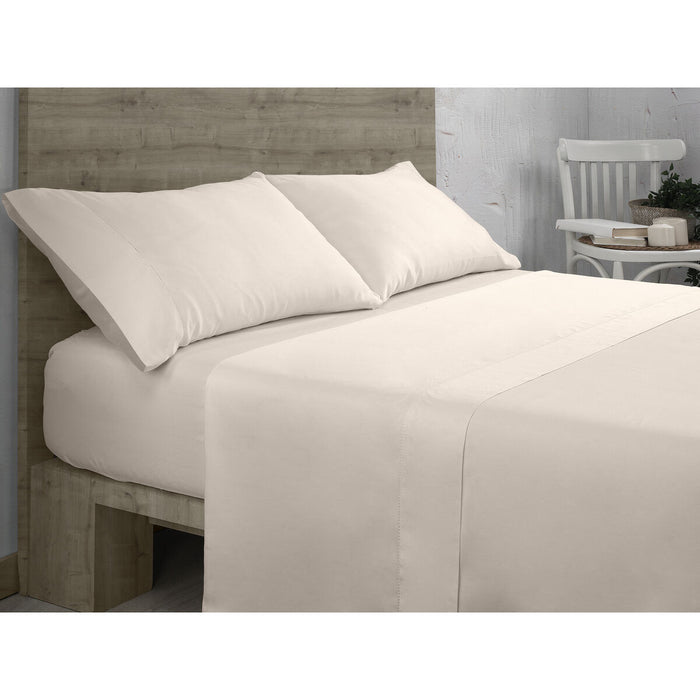 Alexandra House Living QUTUN Natural 3-Piece Sheet Set for 105 cm Bed