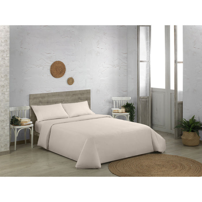 Alexandra House Living QUTUN Natural Duvet Cover Set 105 cm Bed 180 x 220 cm 3 Pieces