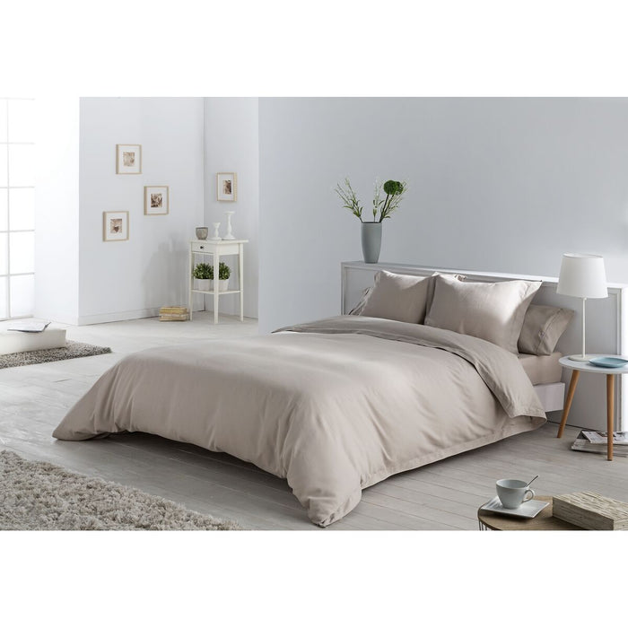 Alexandra House Living Beige Herringbone Duvet Cover Set, 5 Pieces, Queen Size