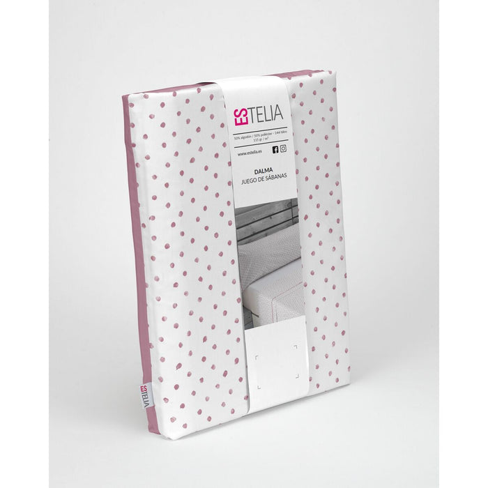 Juego de Sábanas Alexandra House Living Estelia Rosa Fuerte Cama de 160 4 Piezas