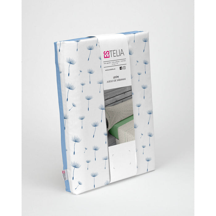 Juego de Sábanas Alexandra House Living Estelia Azul Cama de 90 3 Piezas