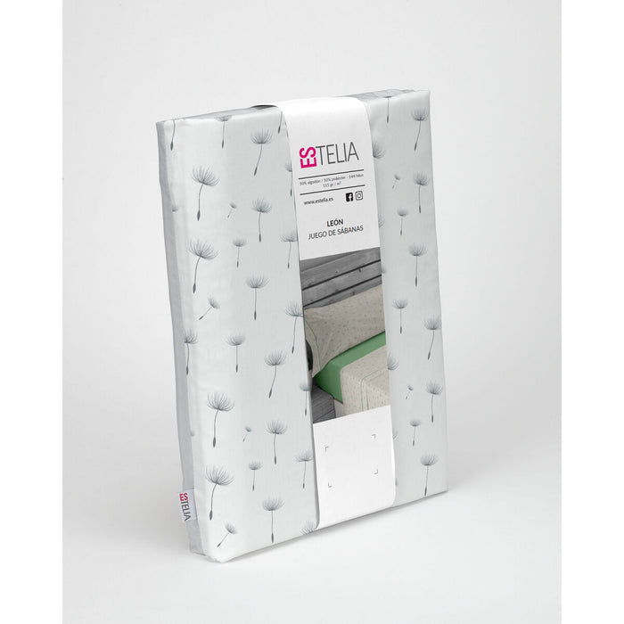 Juego de Sábanas Alexandra House Living Estelia Gris Cama de 160 4 Piezas