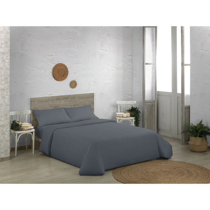 Funda Nórdica Alexandra House Living QUTUN Gris oscuro 260 x 240 cm