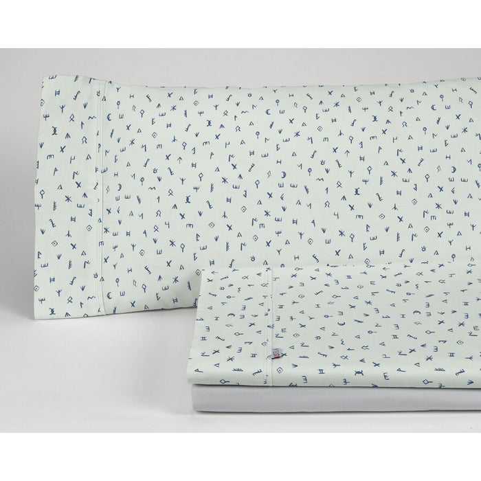 Juego de Sábanas Alexandra House Living Iber Azul Cama de 180 4 Piezas