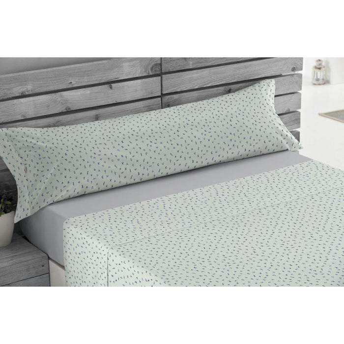 Juego de Sábanas Alexandra House Living Iber Azul Cama de 180 4 Piezas