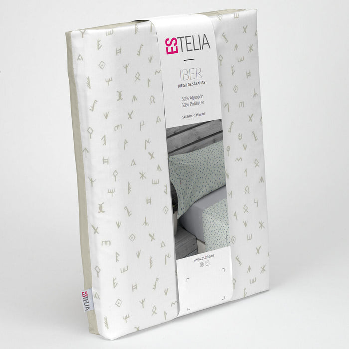 Juego de Sábanas Alexandra House Living Iber Beige Cama de 150 4 Piezas