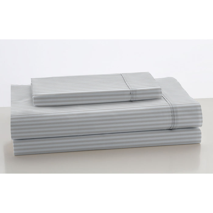 Juego de Sábanas Alexandra House Living Satén Gris Perla Cama de 180 4 Piezas