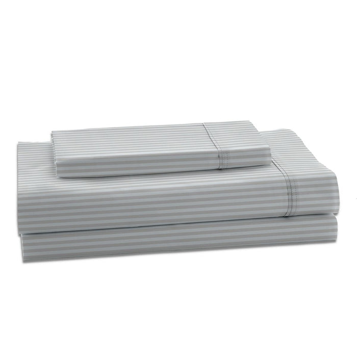 Juego de Sábanas Alexandra House Living Satén Gris Perla Cama de 180 4 Piezas