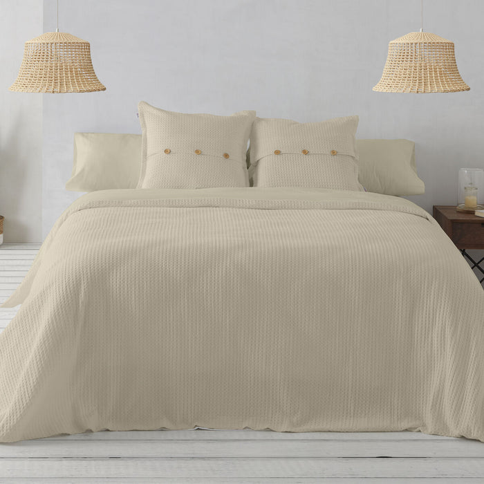 Alexandra House Living Banús Beige Duvet Cover Set, 180 cm Bed, 3 Pieces