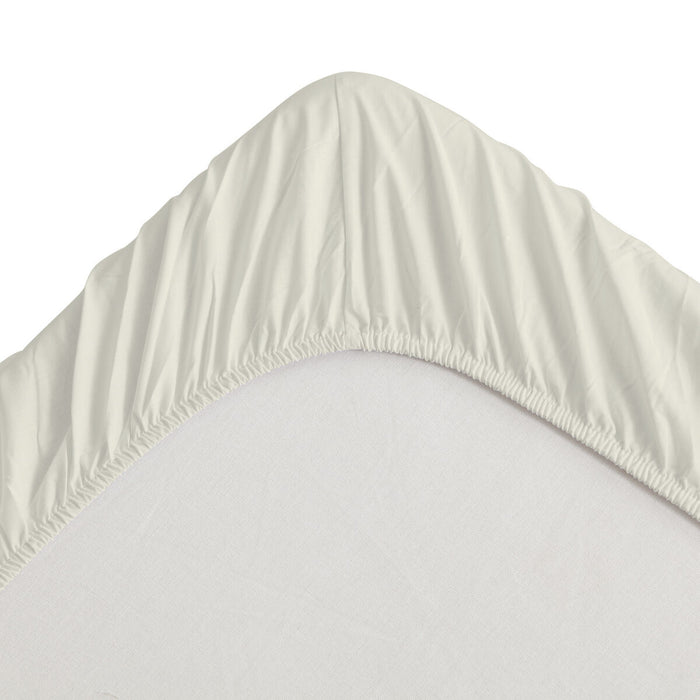 Alexandra House Living Fitted Sheet White 140 x 200 x 30 cm