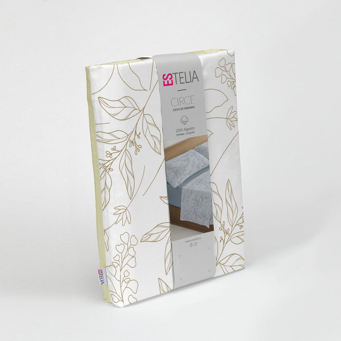 Alexandra House Living Circe Cream Sheet Set for 135/140 cm Bed, 3 Pieces