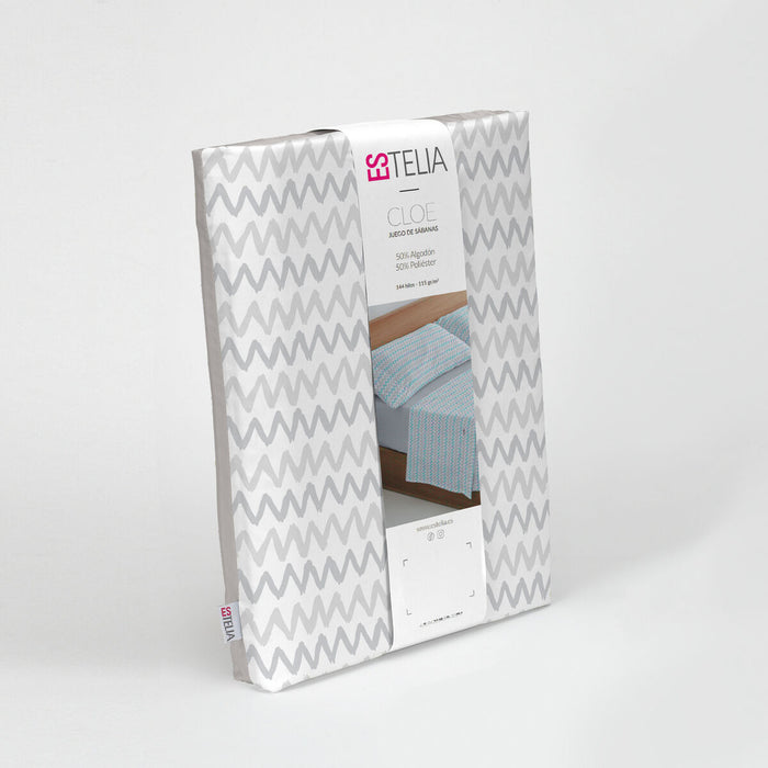 Juego de Sábanas Alexandra House Living Cloe Gris Cama de 200 4 Piezas