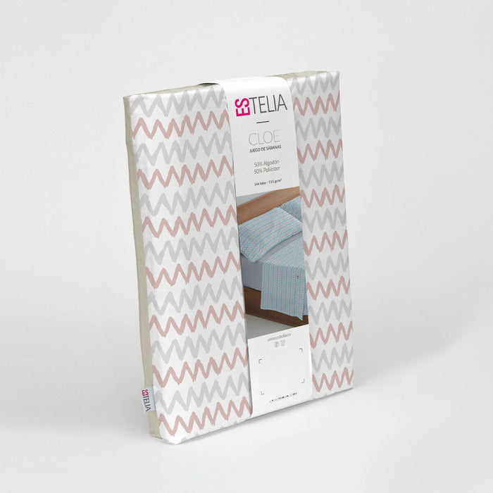 Juego de Sábanas Alexandra House Living Cloe Rosa Cama de 150 3 Piezas