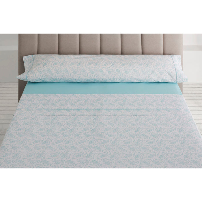 Juego de Sábanas Alexandra House Living Lara Verde suave Cama de 150 4 Piezas
