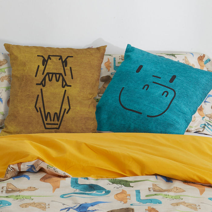 Funda de cojín Alexandra House Living Saurios Multicolor 40 x 40 cm 2 Piezas