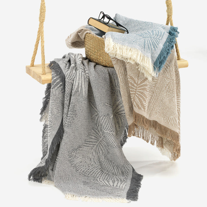 Alexandra House Living Palma Gray Blanket 180 x 260 cm