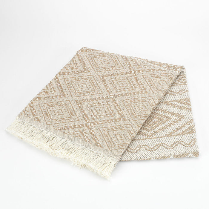 Alexandra House Living Tunez Beige Blanket 125 x 180 cm