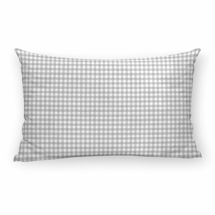 Decolores Vichy Grey C Cushion Cover Light Grey 30 x 50 cm 100% Cotton